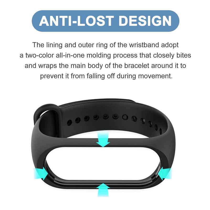 BANGTING 20 قطعة استبدال حزام متوافق مع Xiaomi Mi Band 4 / Xiaomi Mi Band 3 لـ Xiaomi Mi Band 4 سوار معصم إكسسوارات سيليكون لـ Mi Fit 3 Straps (20 لونًا) - Image 4